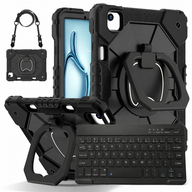 RhinoGuard ArmorPro WorkForce 360° iPad Case + RhinoKeys Pro Keyboard Bundle