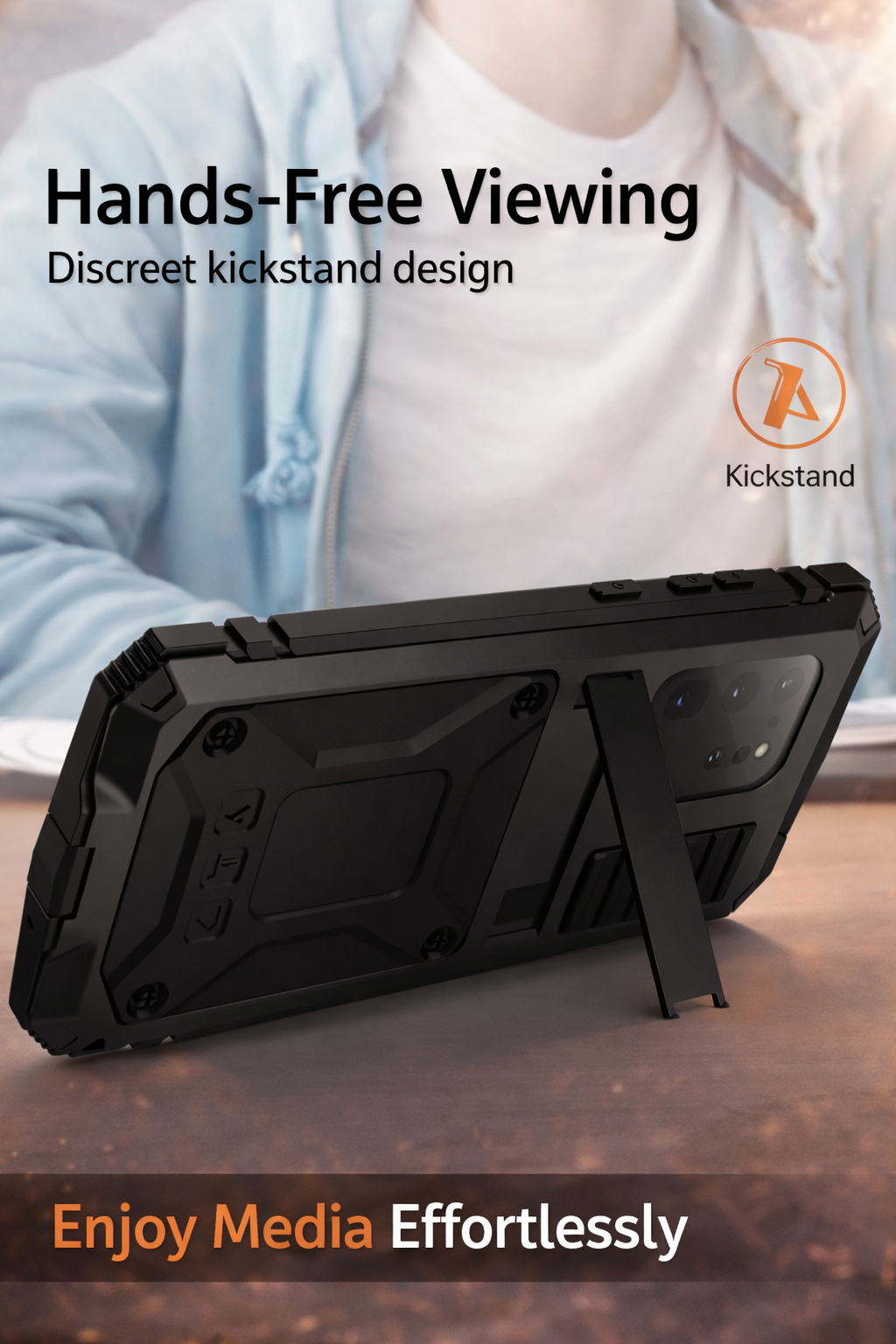 TitanShield Pro Aluminum Defender Case with Built-In Screen Guard & Kickstand – Galaxy S26 Ultra / S26 / S25 / S24 Series