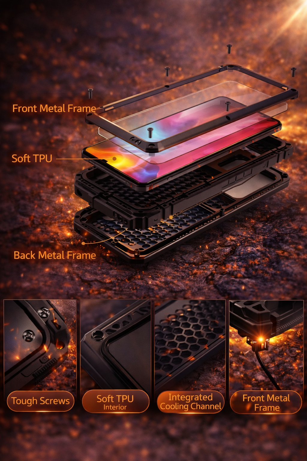 TitanForge AlloyShield Series – Full Metal Armor Case for Samsung Galaxy S Series