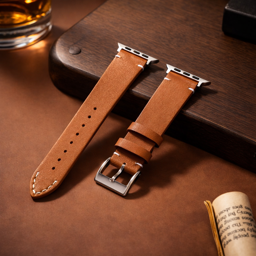 Avontic Executive Heritage Leather Band – Apple Watch Series 1–11 & Ultra