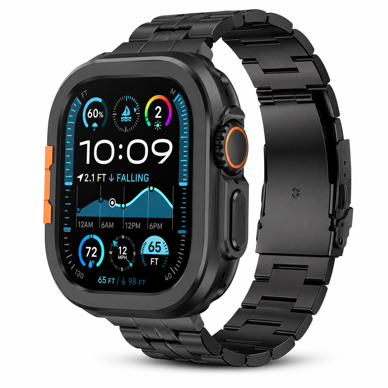 TitanGuard Apex Pro Titanium Armor Band & Case Combo for Apple Watch Ultra 1/2/3 & Series 10/11 46mm