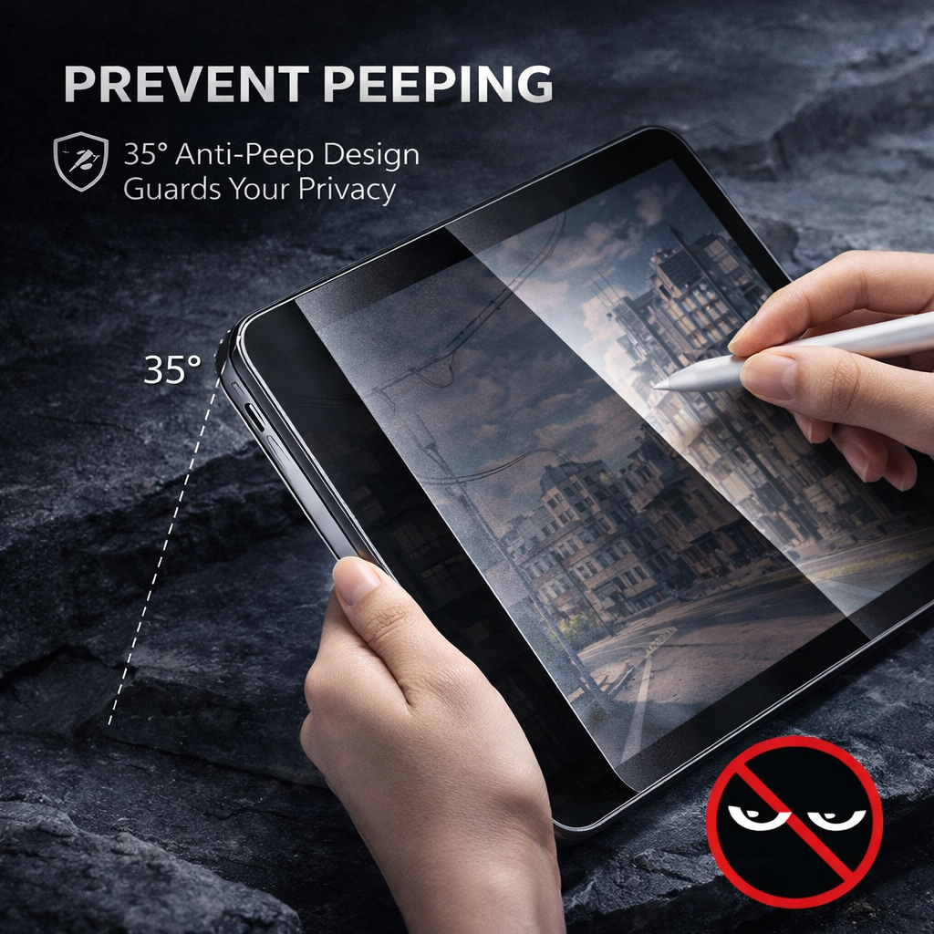 UltraShield Privacy Pro Tempered Glass Screen Protector for iPad