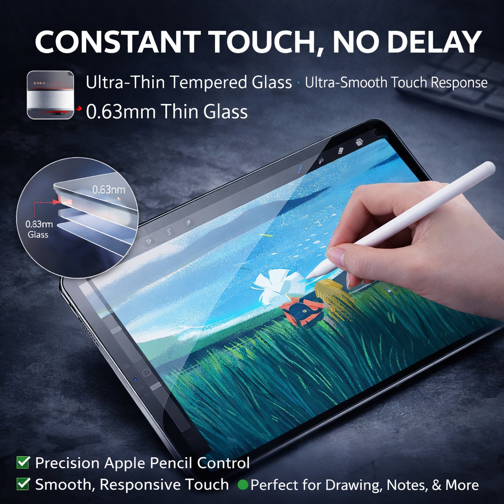 UltraShield Privacy Pro Tempered Glass Screen Protector for iPad