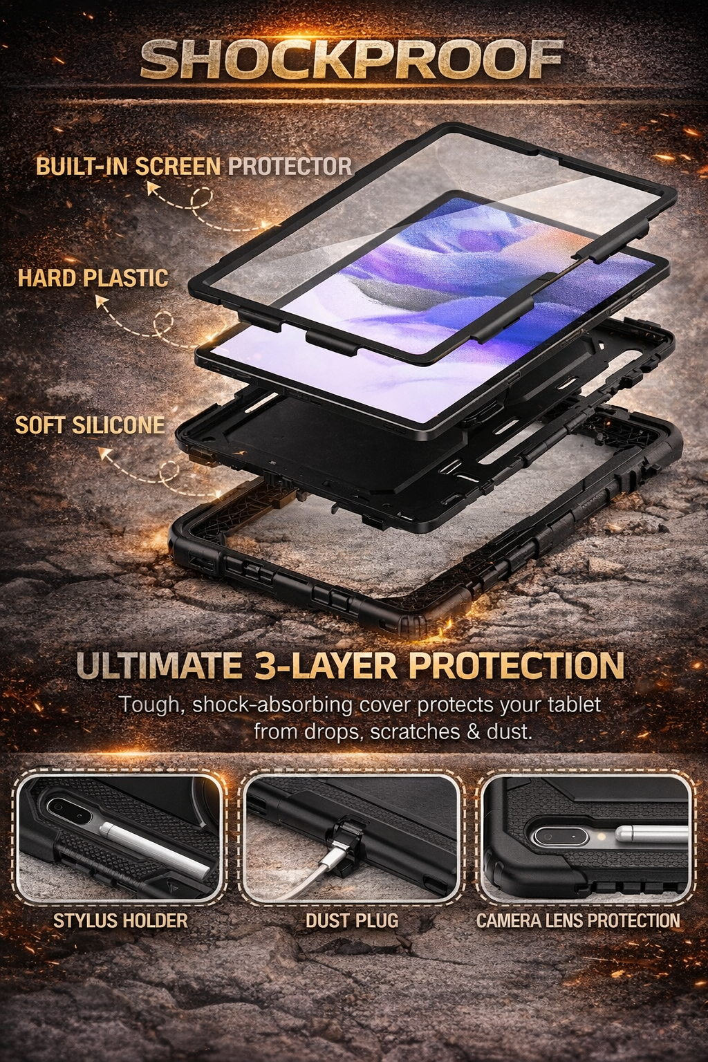 RhinoGuard Tactical 360 Pro Case for Galaxy Tab Series