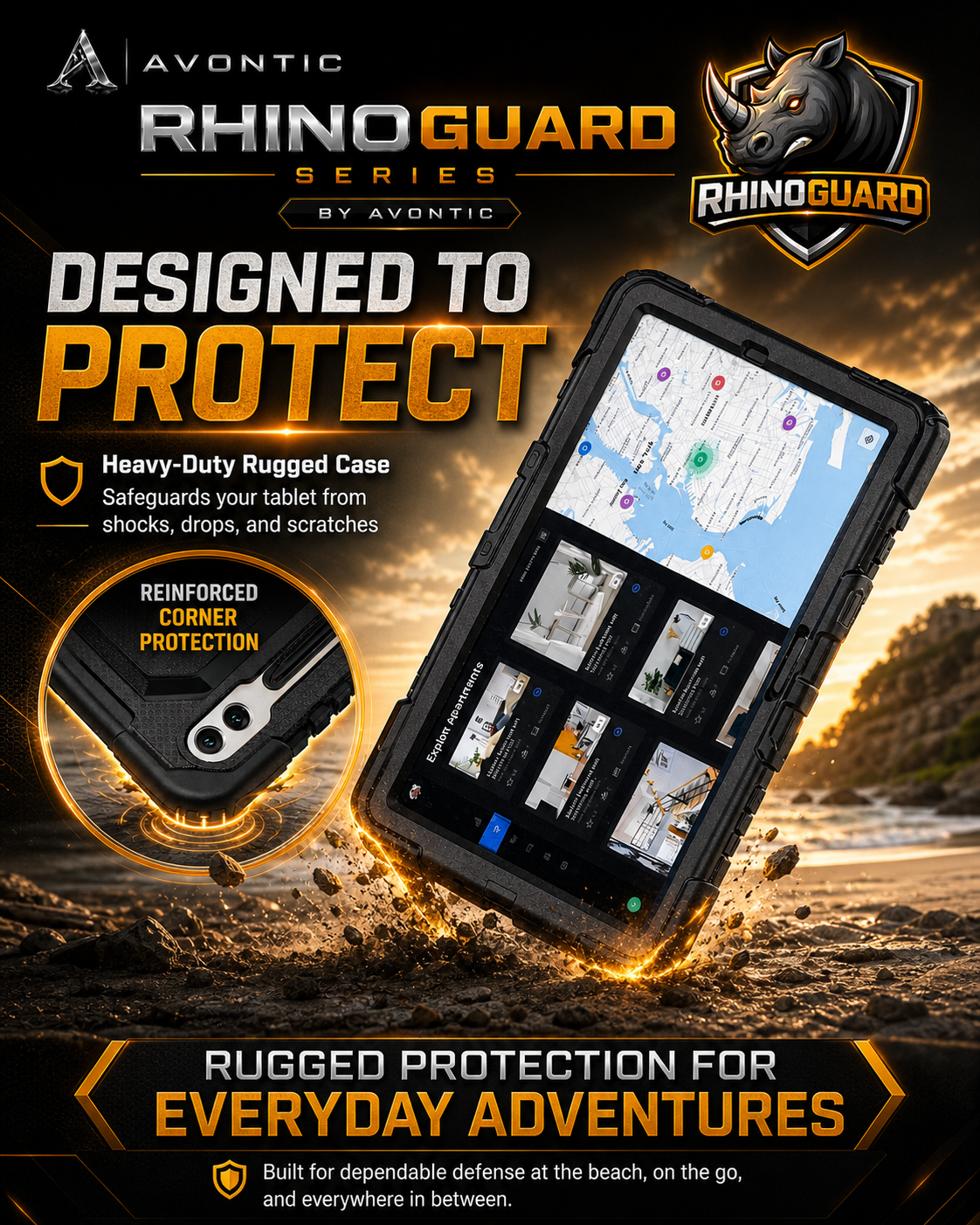 RhinoGuard Tactical 360 Pro Case for Galaxy Tab Series