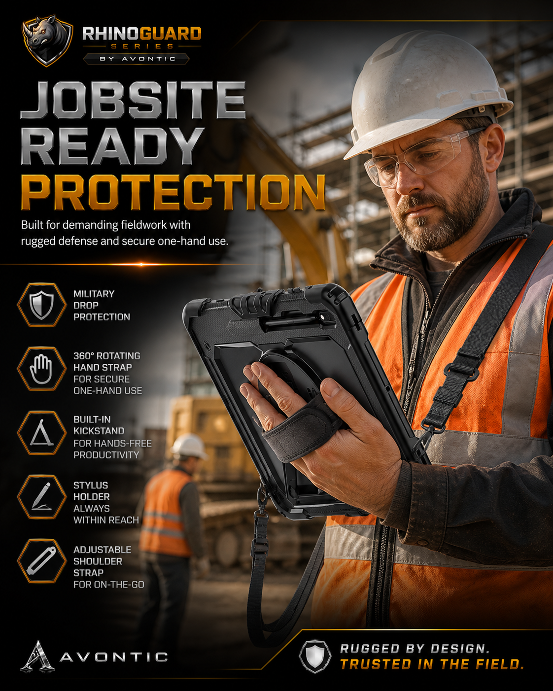RhinoGuard Tactical 360 Pro Case for Galaxy Tab Series