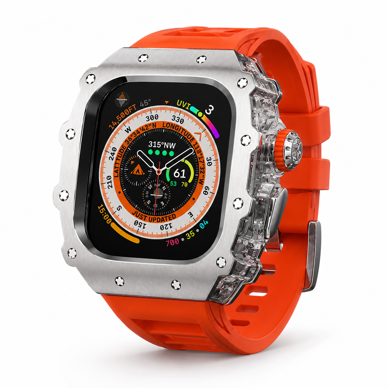 FortiCase Sport Edition — Stainless Steel Armor Kit for Apple Watch Ultra 3, 2 & 1 & Series 6–9
