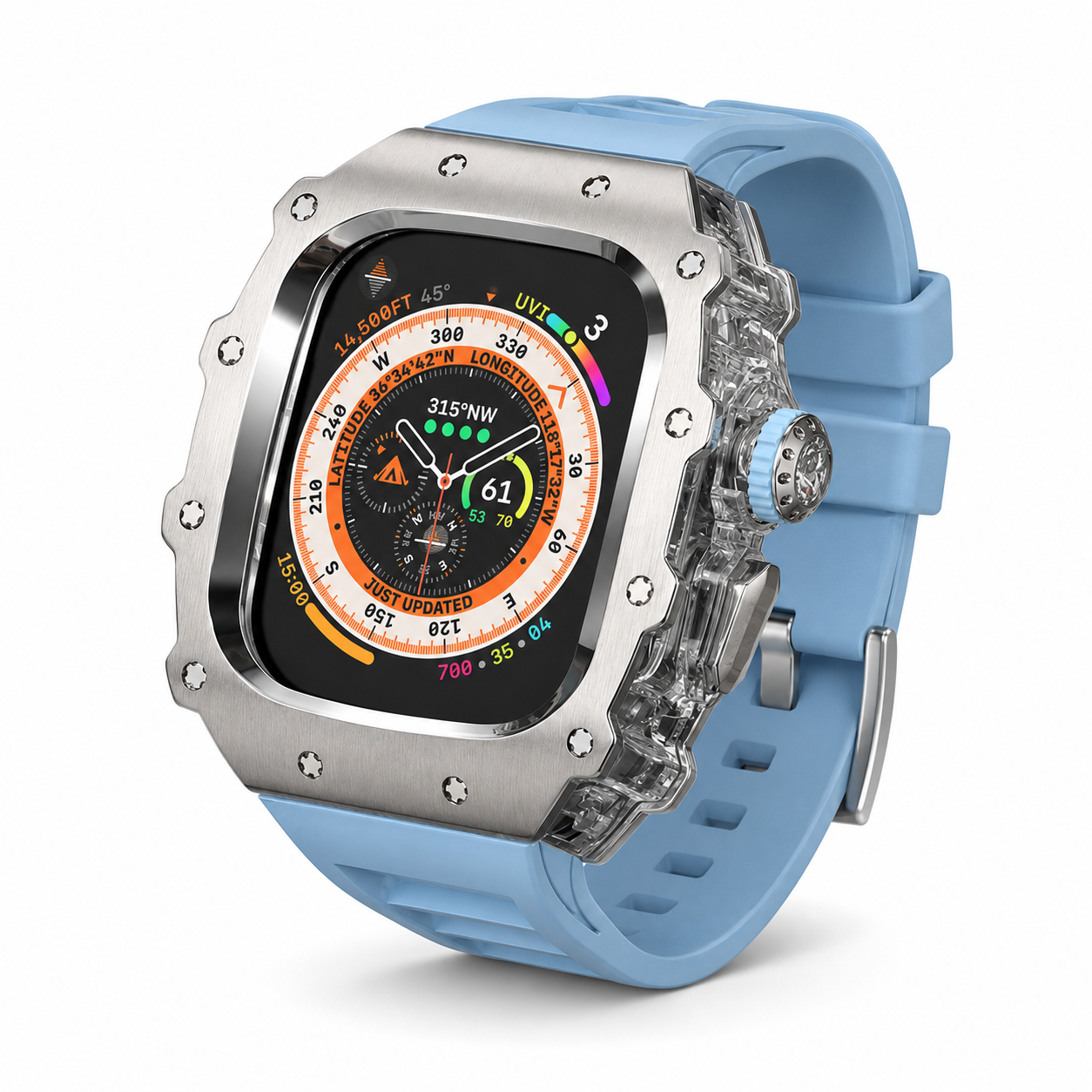 FortiCase Sport Edition — Stainless Steel Armor Kit for Apple Watch Ultra 3, 2 & 1 & Series 6–9