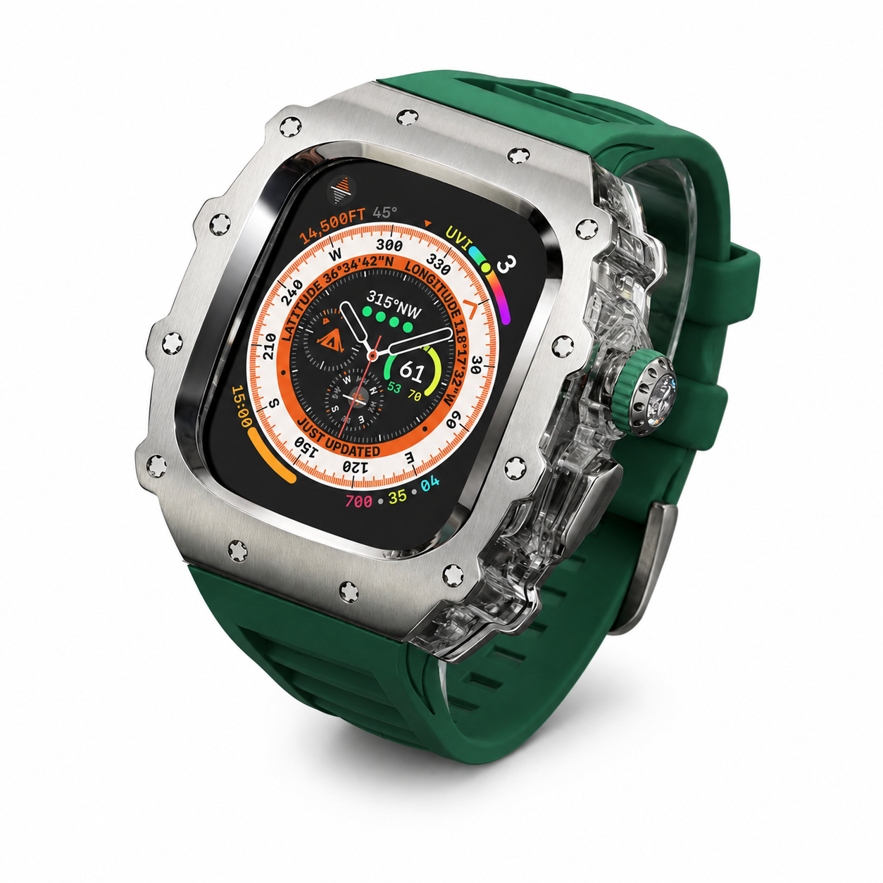 FortiCase Sport Edition — Stainless Steel Armor Kit for Apple Watch Ultra 3, 2 & 1 & Series 6–9