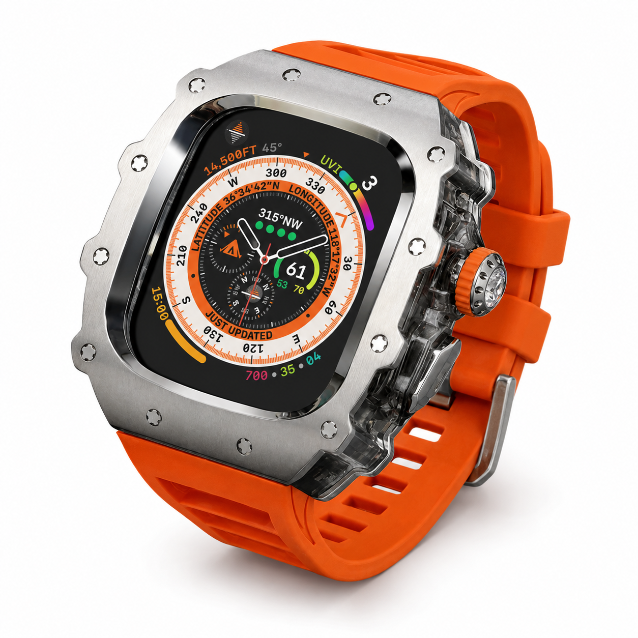 FortiCase Sport Edition — Stainless Steel Armor Kit for Apple Watch Ultra 3, 2 & 1 & Series 6–9