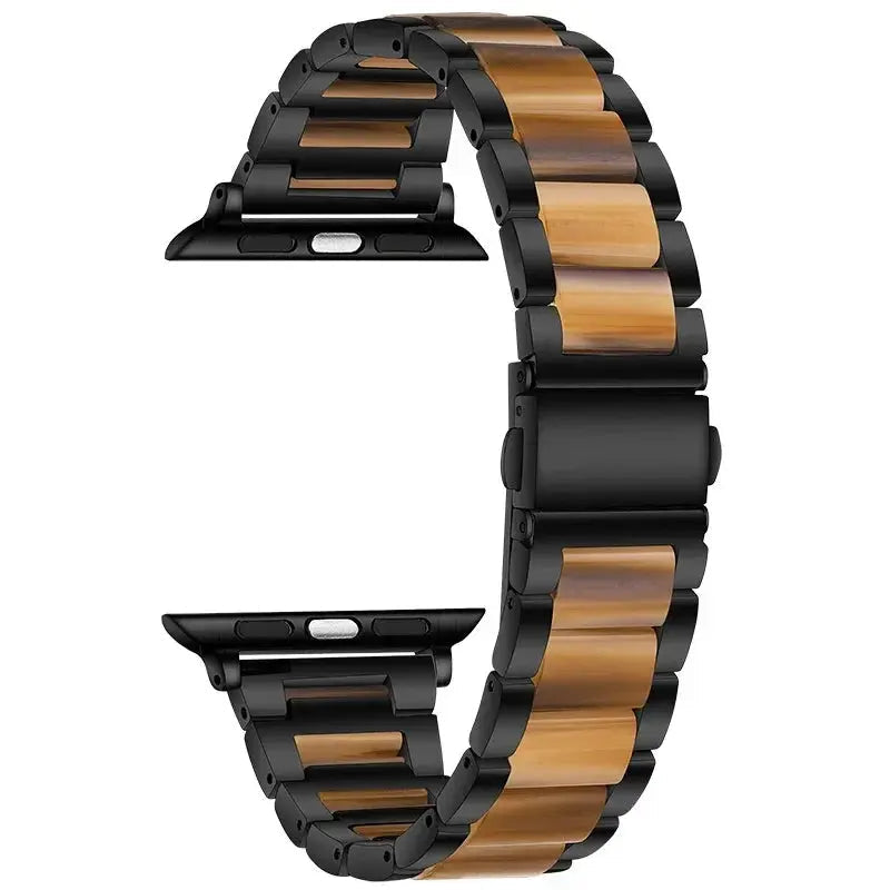 EleganceFitResin & Stainless Steel Band for Apple Watch Series 11, Ultra 3, 10, 9, 8, 7, 6, SE (42mm–49mm)