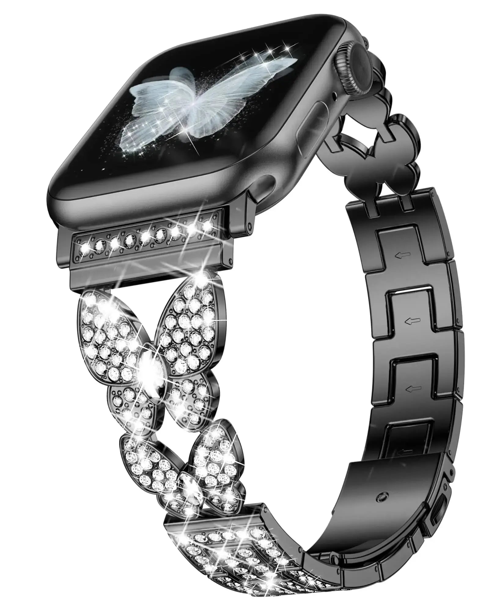FlutterGlimmer Diamond Butterfly Band for Apple Watch - Avontic