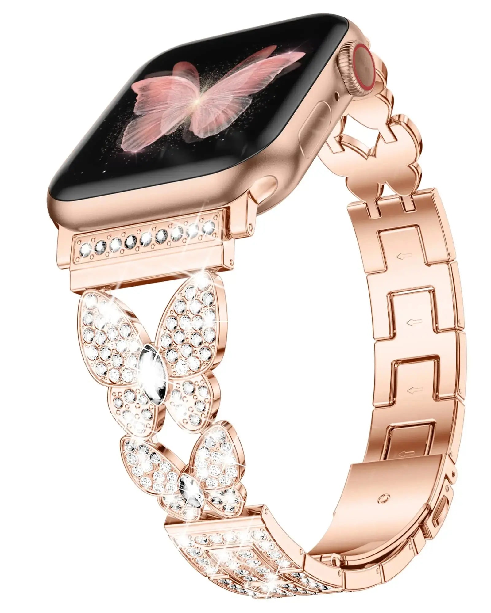FlutterGlimmer Diamond Butterfly Band for Apple Watch - Avontic