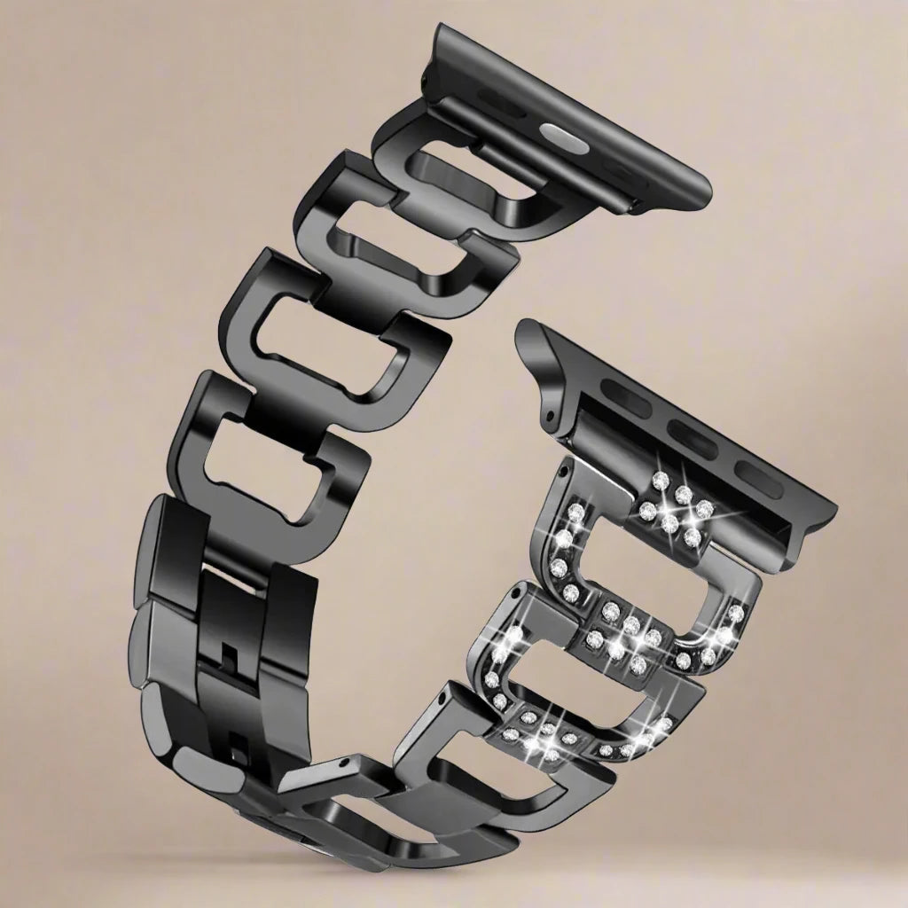 GlamourLink Diamond Stainless Steel Band for Apple Watch Series 10 9 & Ultra 1 2 – Luxury Women's Bracelet — product view 7