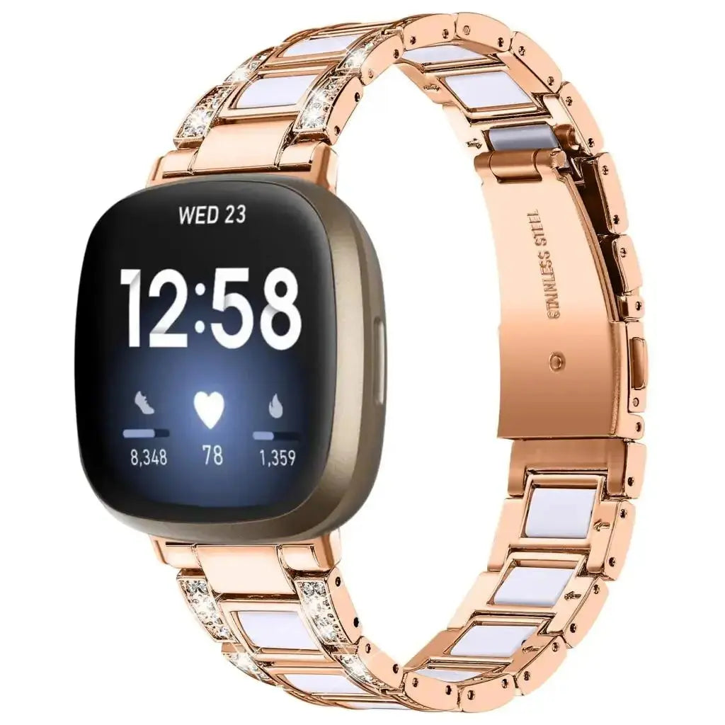 DiamondFlex Stainless Steel Band for Fitbit Versa 3/4 and Sense 1/2 - Avontic