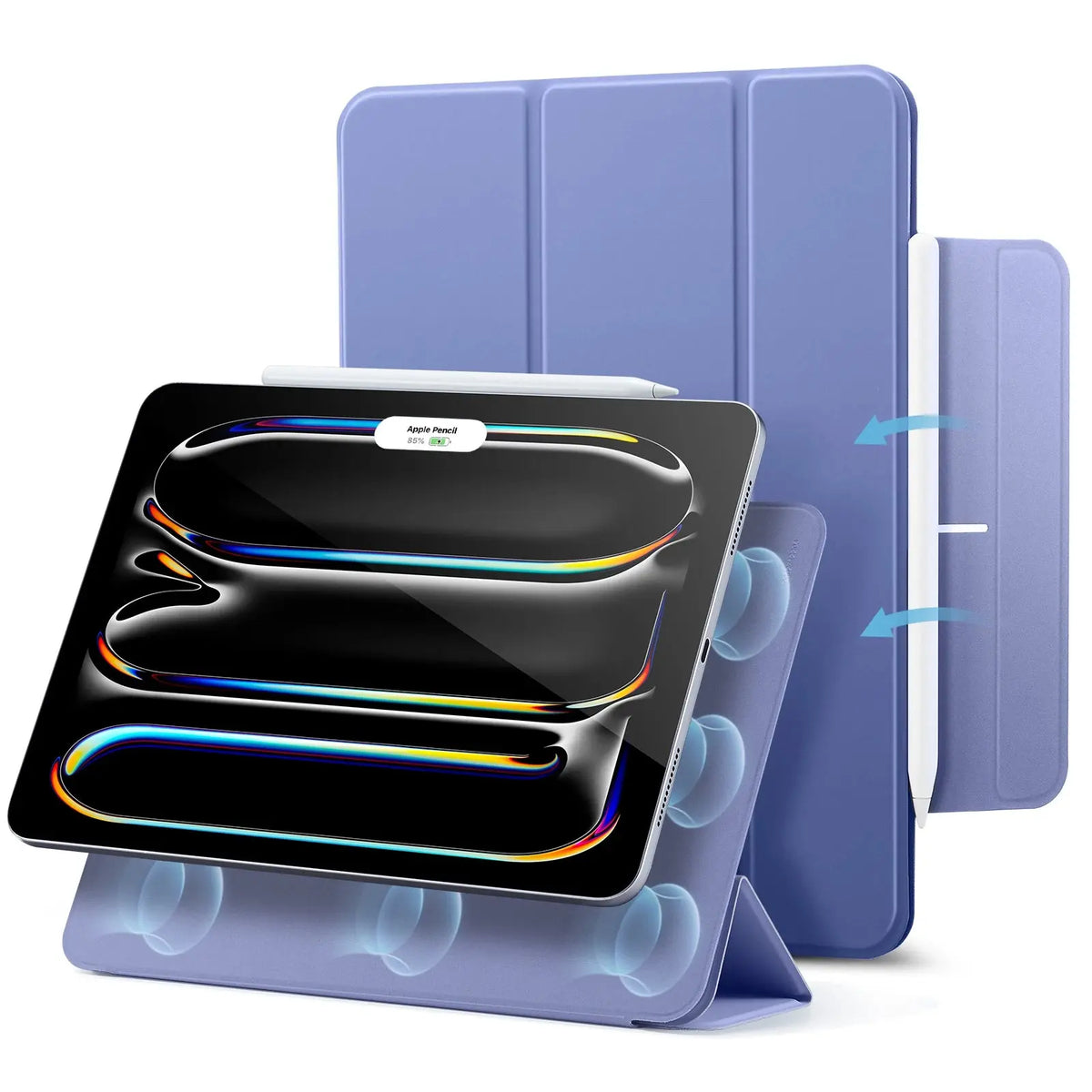 TriFold Leather Kickstand Magnetic Case for iPad 2024 Edition — product view 4