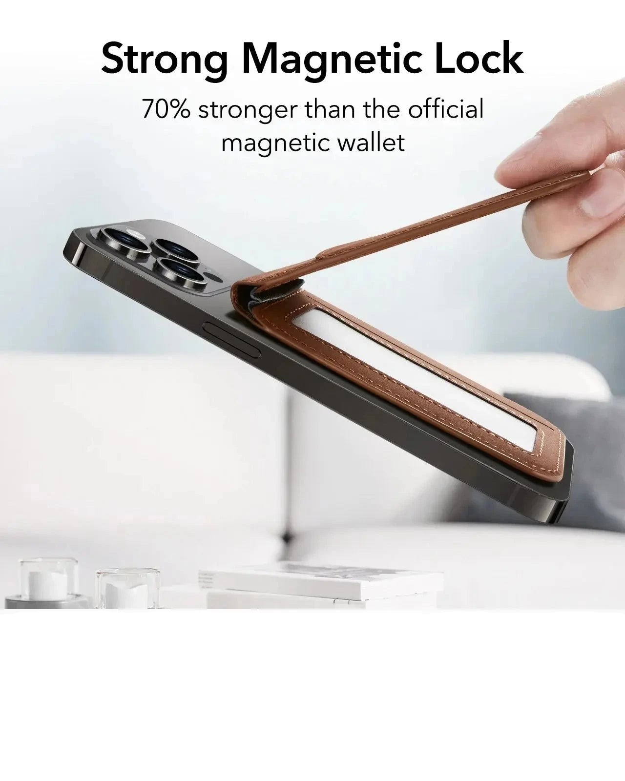 MagnaLeather Wallet Stand Case for iPhone 12 13 14 15 — product view 6
