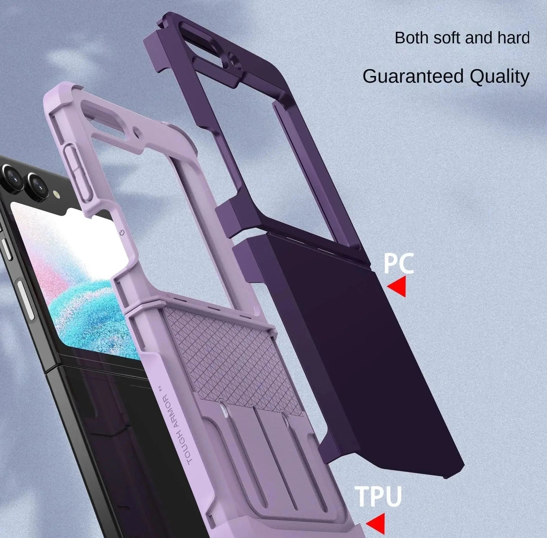 Electroplated Armor Hinge Integrated Phone Case for Samsung Galaxy Z Flip 6 5 4 3 Flip5 Flip6 5G Hard Shell Protective Cover Pinnacle Luxuries