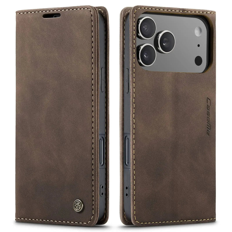 Flip Wallet Case for iPhone 17 Pro Max 17 Air 17 Pro 17, Leather Magnetic Folio Cover with Card Holder, Kickstand - TPU Case Avontic