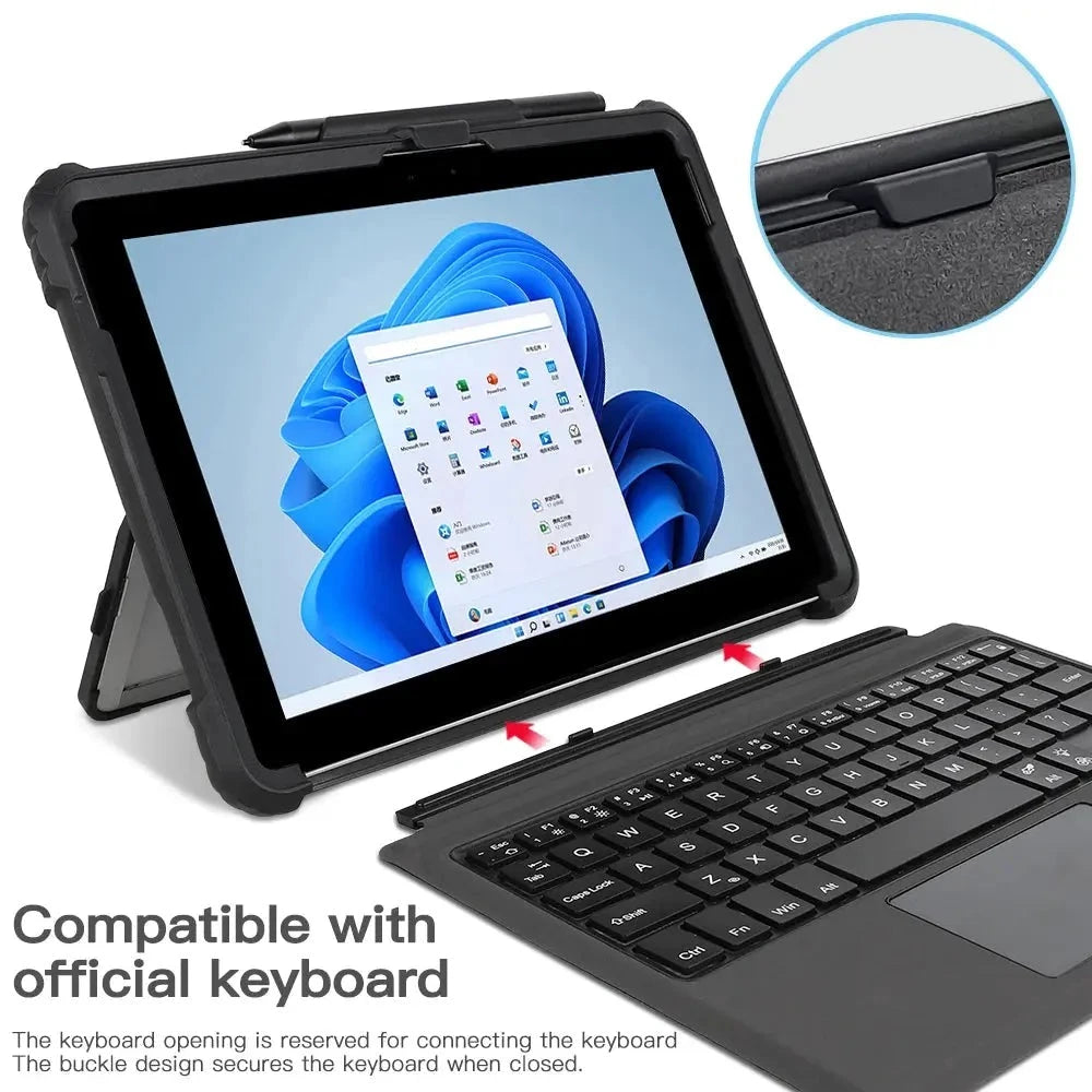 For Microsoft Surface Pro 9 8 7 6 5 4 LTE Surface GO 1 2 3 All-in-One Protective Case Rugged Cover Case with Magnetic Pen Holder Avontic