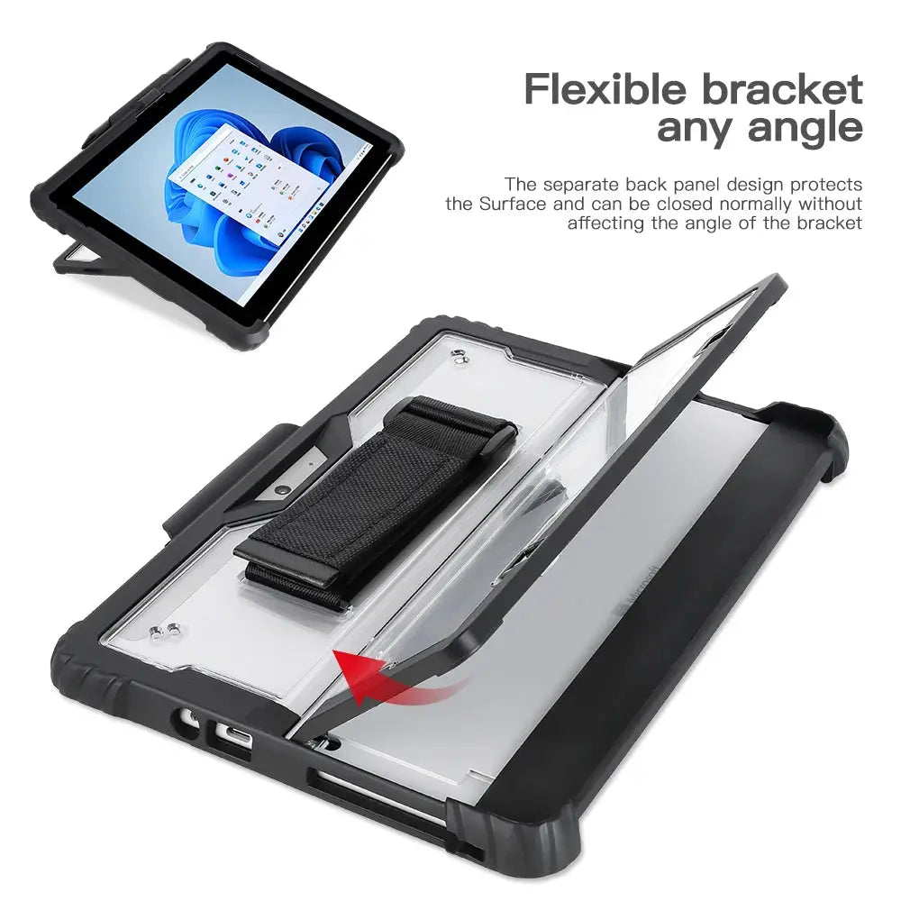 For Microsoft Surface Pro 9 8 7 6 5 4 LTE Surface GO 1 2 3 All-in-One Protective Case Rugged Cover Case with Magnetic Pen Holder Avontic