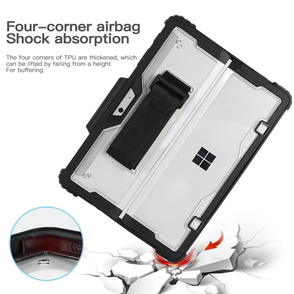 For Microsoft Surface Pro 9 8 7 6 5 4 LTE Surface GO 1 2 3 All-in-One Protective Case Rugged Cover Case with Magnetic Pen Holder Avontic