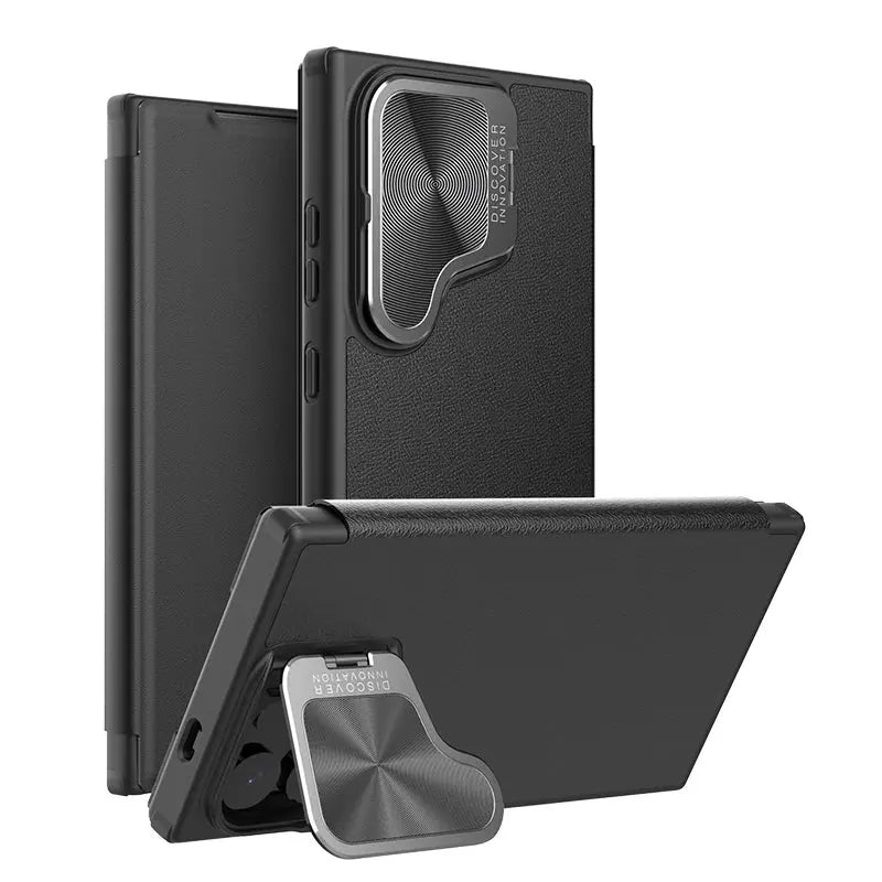 LeatherCraft Deluxe Wallet Case with Kickstand for Samsung Galaxy S24 Series — product view 1