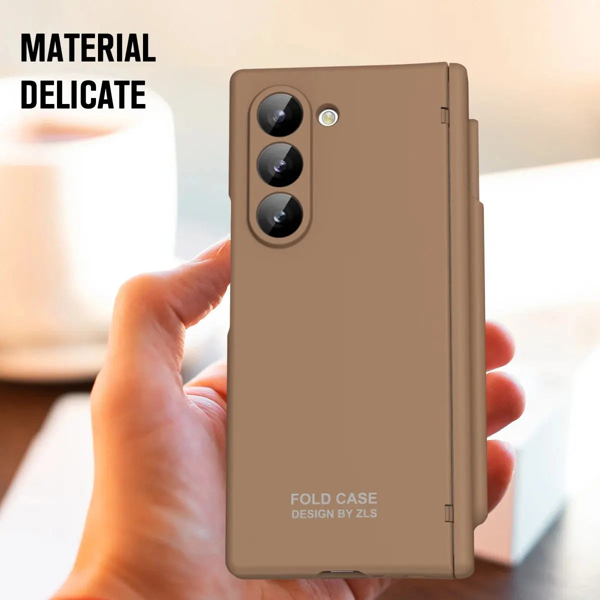For Samsung Galaxy Z Fold 6 5 4 3 Case Skin Friendly Matte Folding Hinge with Tempered Film Optional Touch Pen Shockproof Cover Avontic