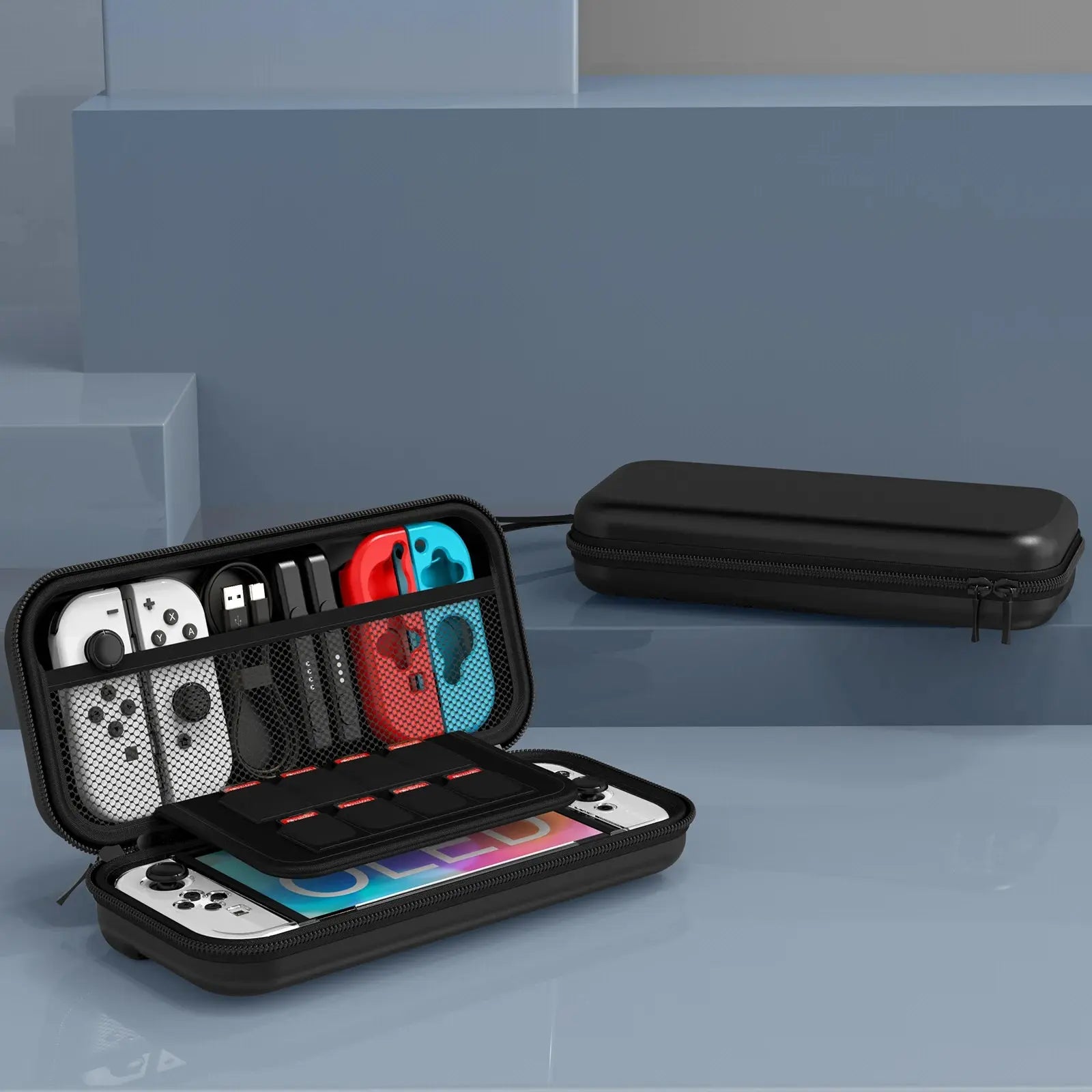 For Switch OLED Model Carrying Case 9 in 1 Accessories Kit for 2022 Nintendo Switch OLED Model with Protective Case Avontic