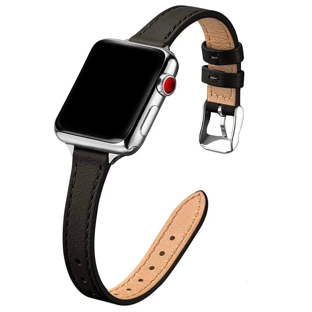 LuxeSlim Genuine Leather Watch Band for Apple Watch — product view 2