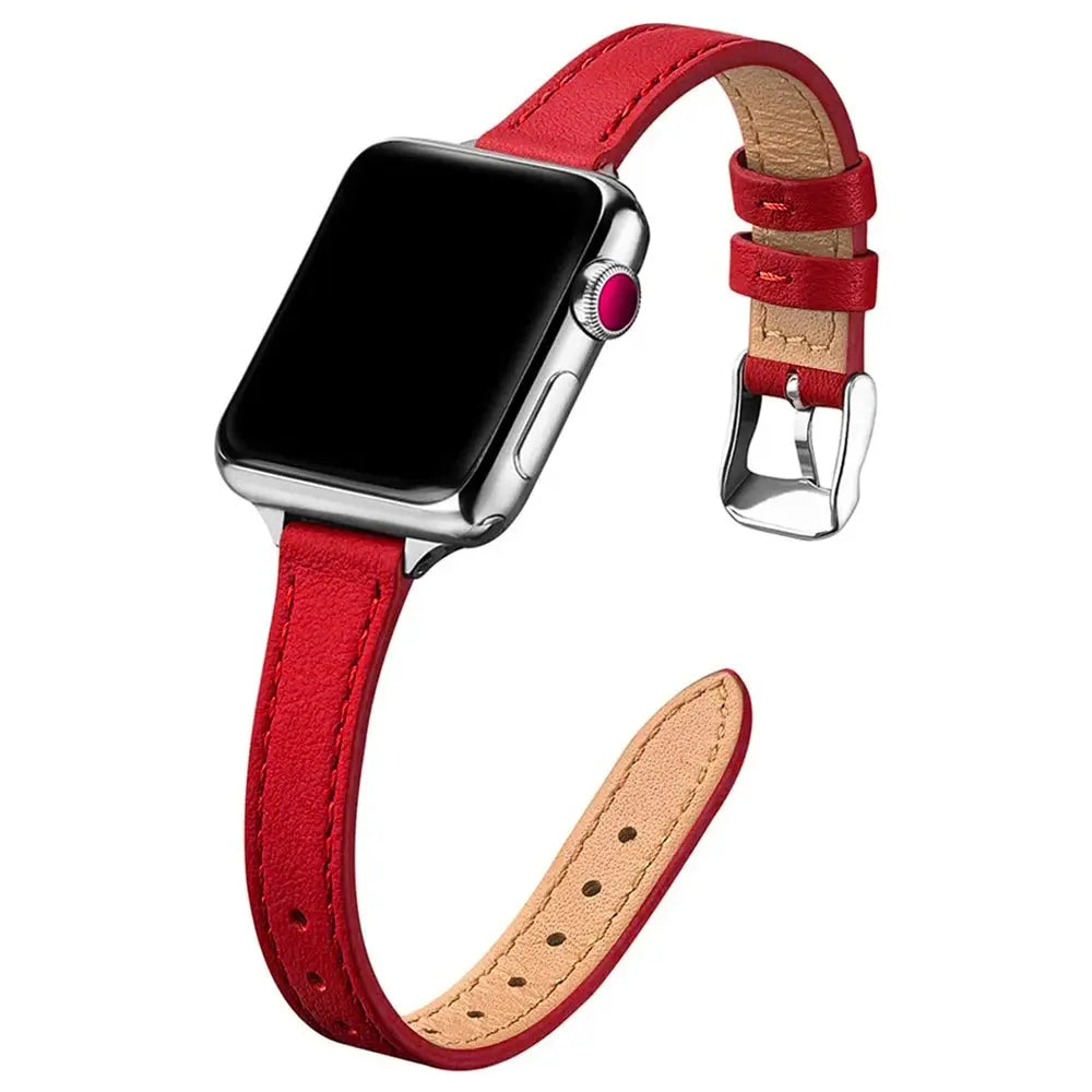 LuxeSlim Genuine Leather Watch Band for Apple Watch