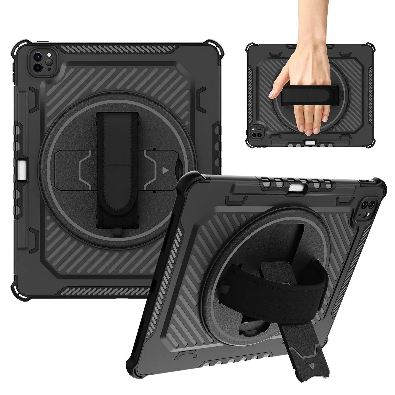For iPad Pro 11 12.9 inch M2 2022 2021 2020 Case Shockproof Stand Cover iPad Air 4 5 10th Generation 10.9" Case+Strap Funda Capa Avontic