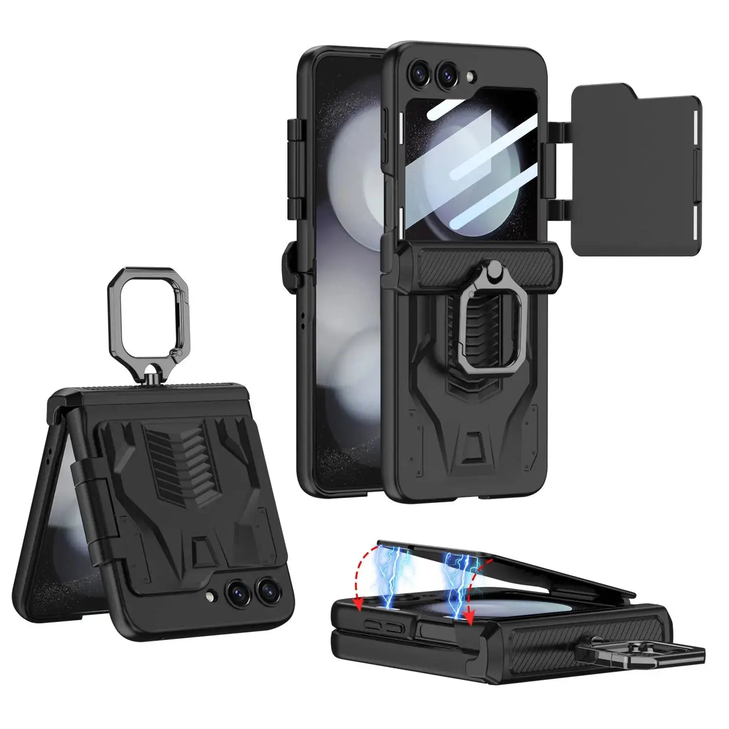 GalaxyGuard Pro: Magnetic Hinge All-Package Case for Samsung Galaxy Z Flip 5 5G - Avontic