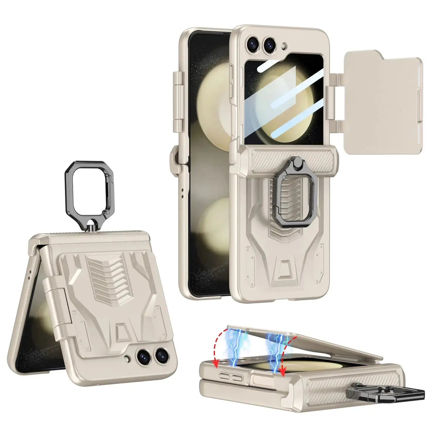 GalaxyGuard Pro: Magnetic Hinge All-Package Case for Samsung Galaxy Z Flip 5 5G - Avontic