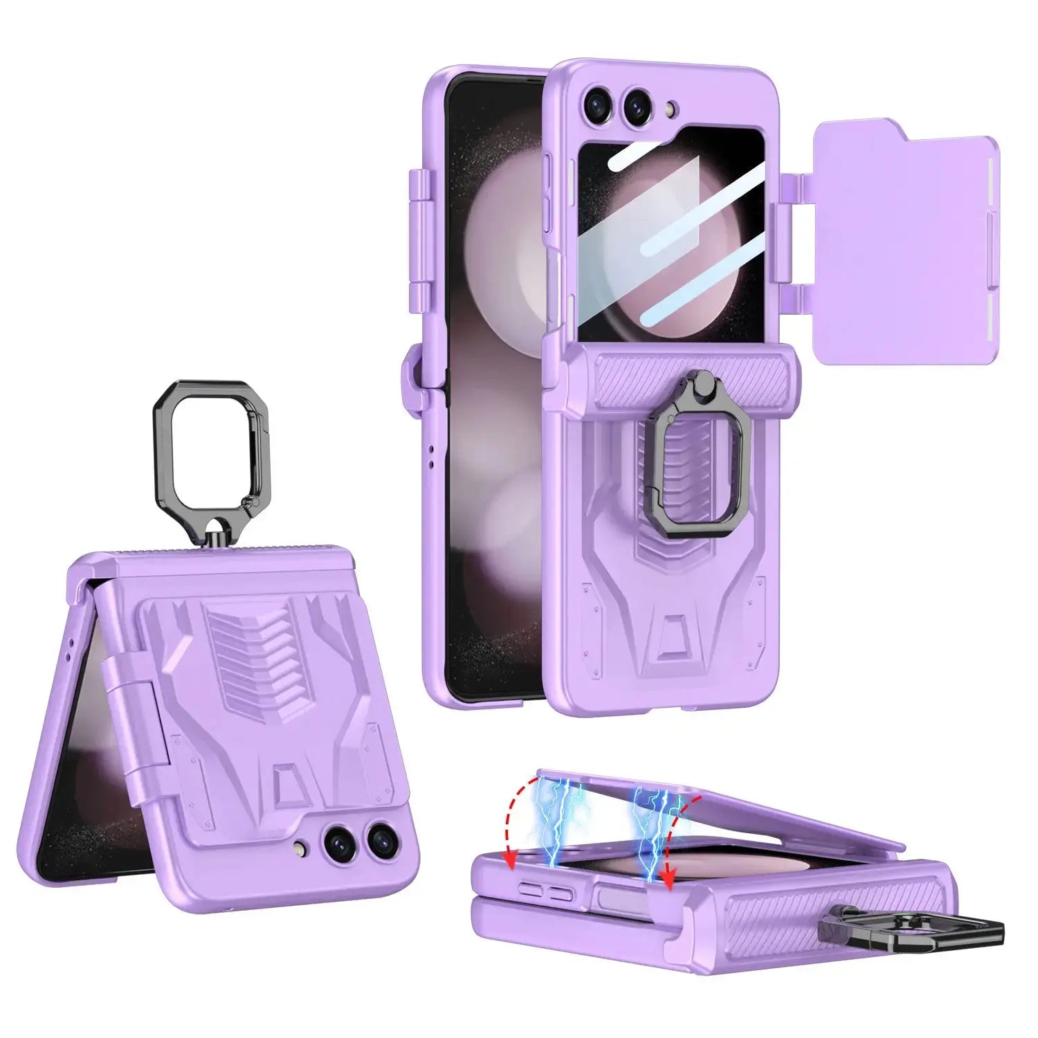 GalaxyGuard Pro: Magnetic Hinge All-Package Case for Samsung Galaxy Z Flip 5 5G - Avontic