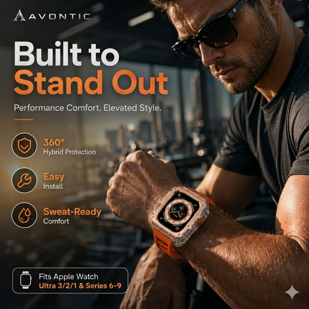 FortiCase Sport Edition — Stainless Steel Armor Kit for Apple Watch Ultra 3, 2 & 1 & Series 6–9