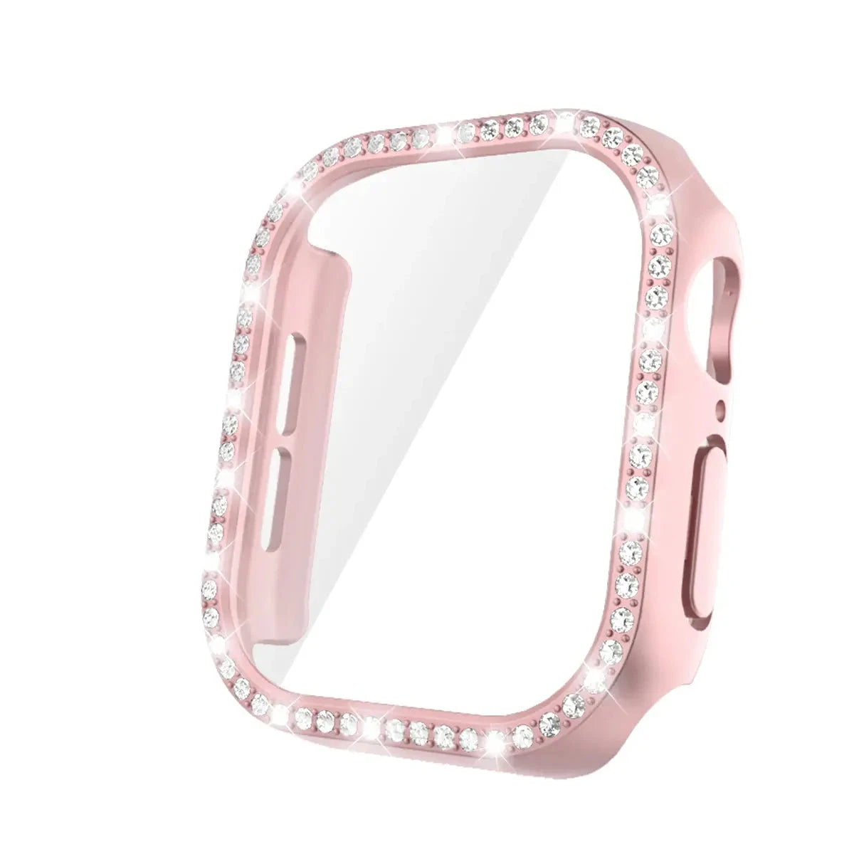 Glass+Diamond Cover For Apple Watch Case 46mm 42mm Bling Bumper Protector for iWatch series 10 46 42 mm WatchCase Avontic