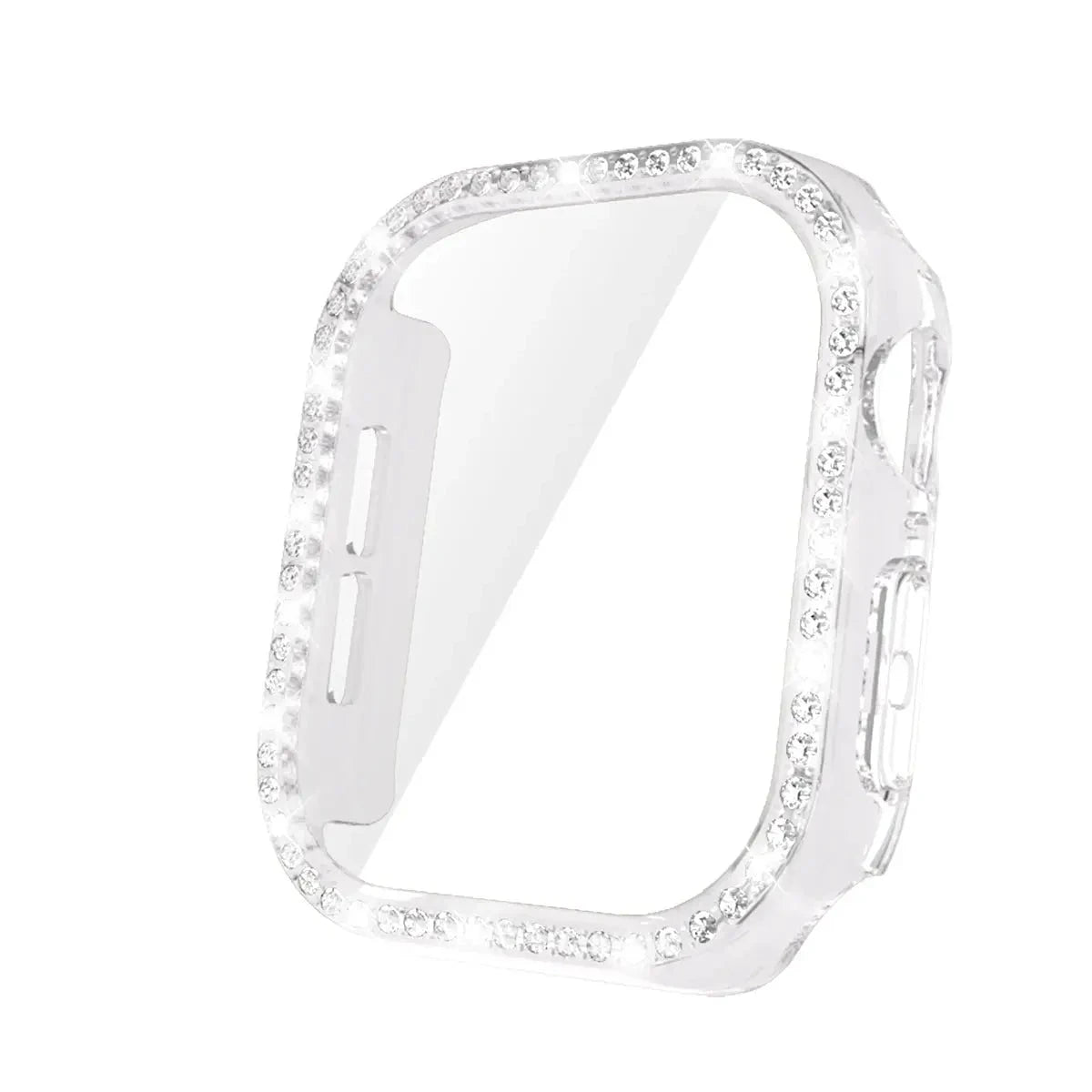 Glass+Diamond Cover For Apple Watch Case 46mm 42mm Bling Bumper Protector for iWatch series 10 46 42 mm WatchCase Avontic