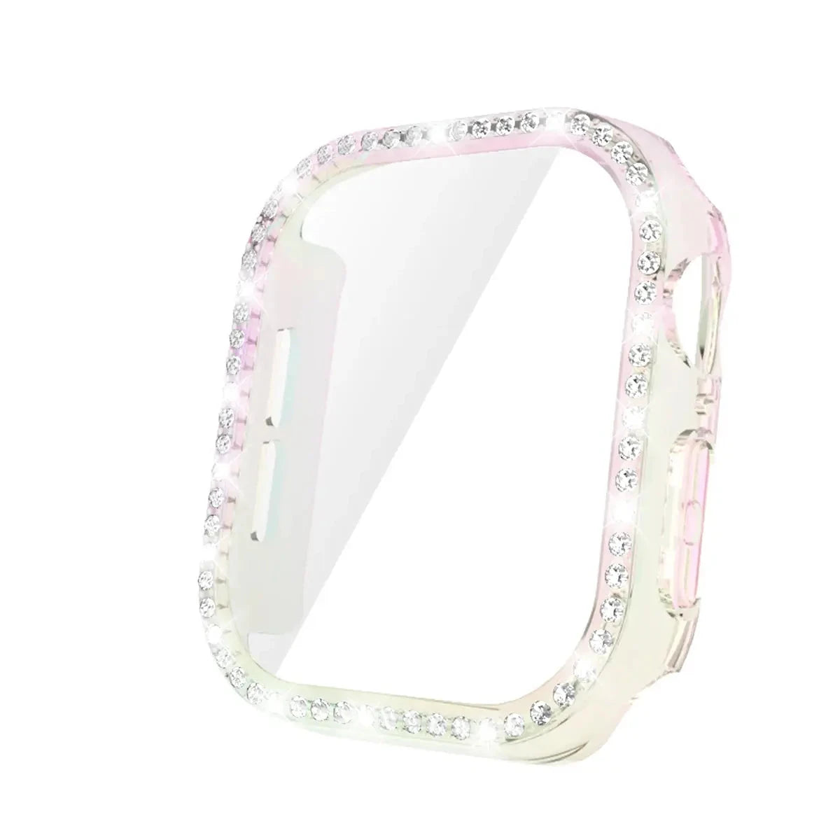 Glass+Diamond Cover For Apple Watch Case 46mm 42mm Bling Bumper Protector for iWatch series 10 46 42 mm WatchCase Avontic