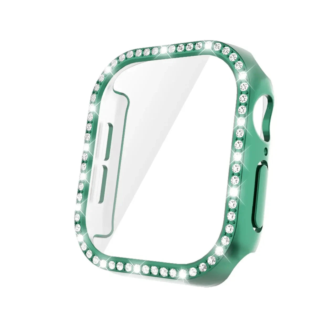 Glass+Diamond Cover For Apple Watch Case 46mm 42mm Bling Bumper Protector for iWatch series 10 46 42 mm WatchCase Avontic