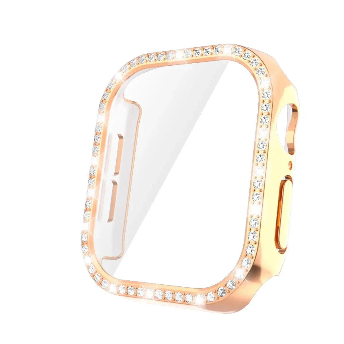 Glass+Diamond Cover For Apple Watch Case 46mm 42mm Bling Bumper Protector for iWatch series 10 46 42 mm WatchCase Avontic