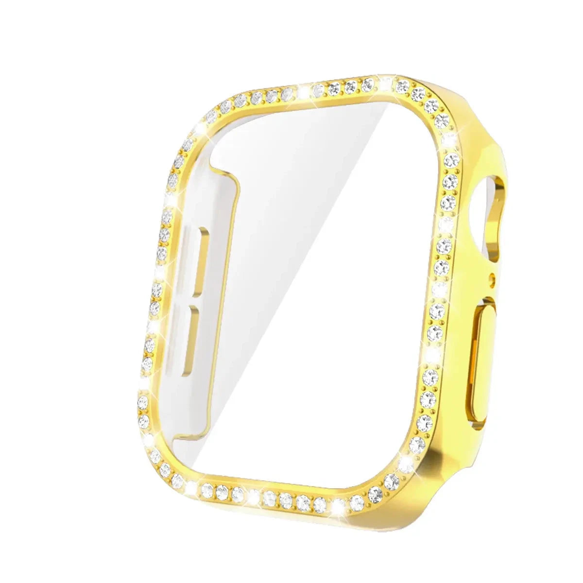 Glass+Diamond Cover For Apple Watch Case 46mm 42mm Bling Bumper Protector for iWatch series 10 46 42 mm WatchCase Avontic