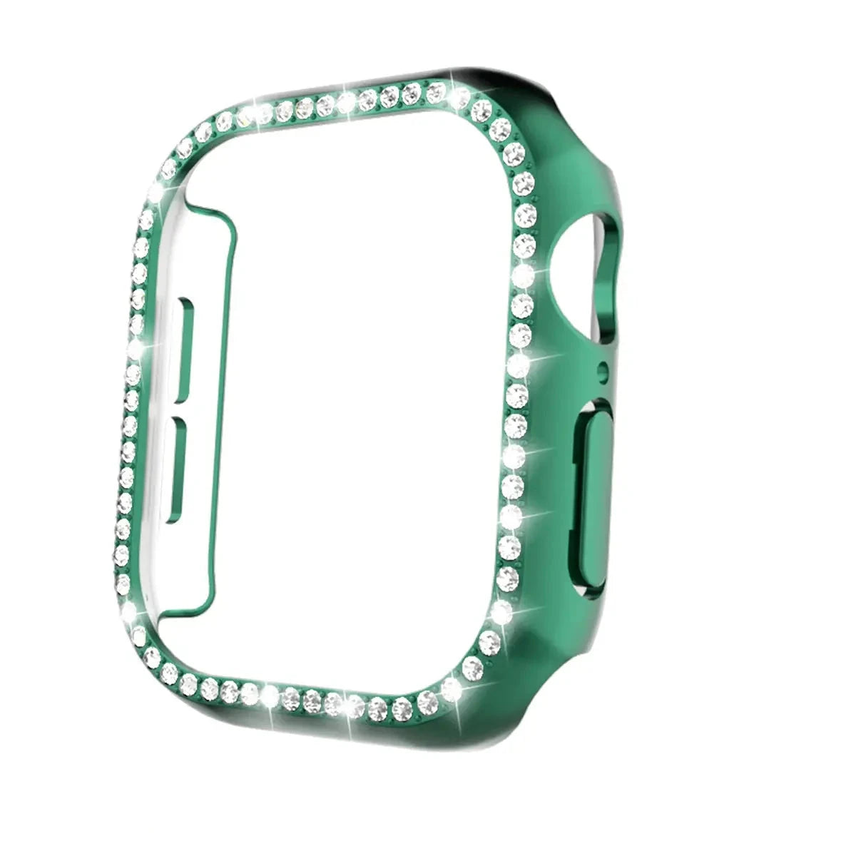Glass+Diamond Cover For Apple Watch Case 46mm 42mm Bling Bumper Protector for iWatch series 10 46 42 mm WatchCase Avontic