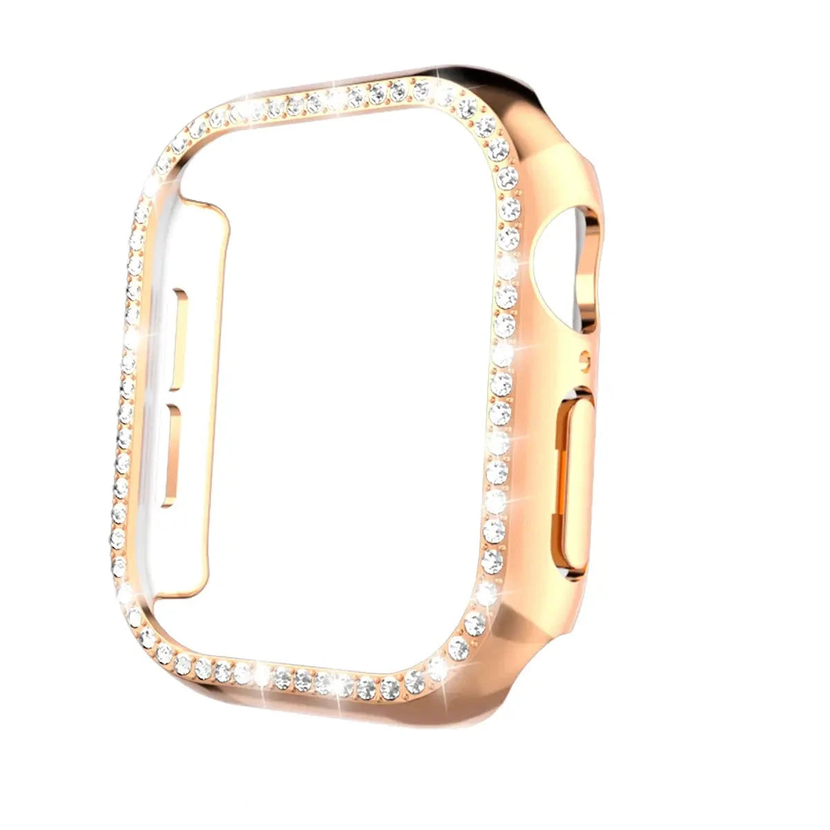 Glass+Diamond Cover For Apple Watch Case 46mm 42mm Bling Bumper Protector for iWatch series 10 46 42 mm WatchCase Avontic