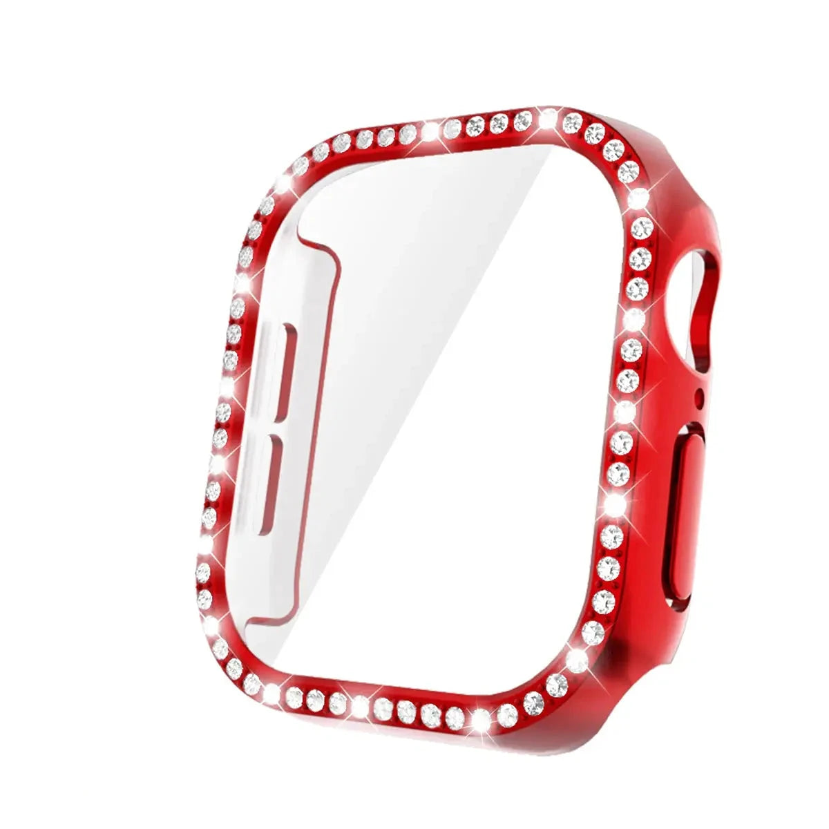Glass+Diamond Cover For Apple Watch Case 46mm 42mm Bling Bumper Protector for iWatch series 10 46 42 mm WatchCase Avontic
