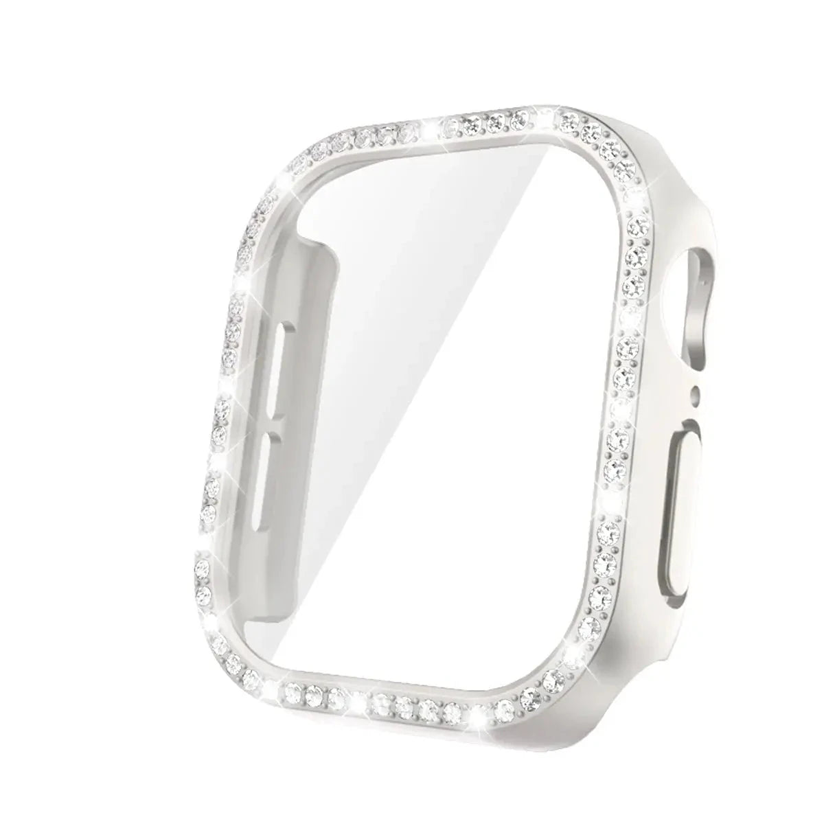 Glass+Diamond Cover For Apple Watch Case 46mm 42mm Bling Bumper Protector for iWatch series 10 46 42 mm WatchCase Avontic