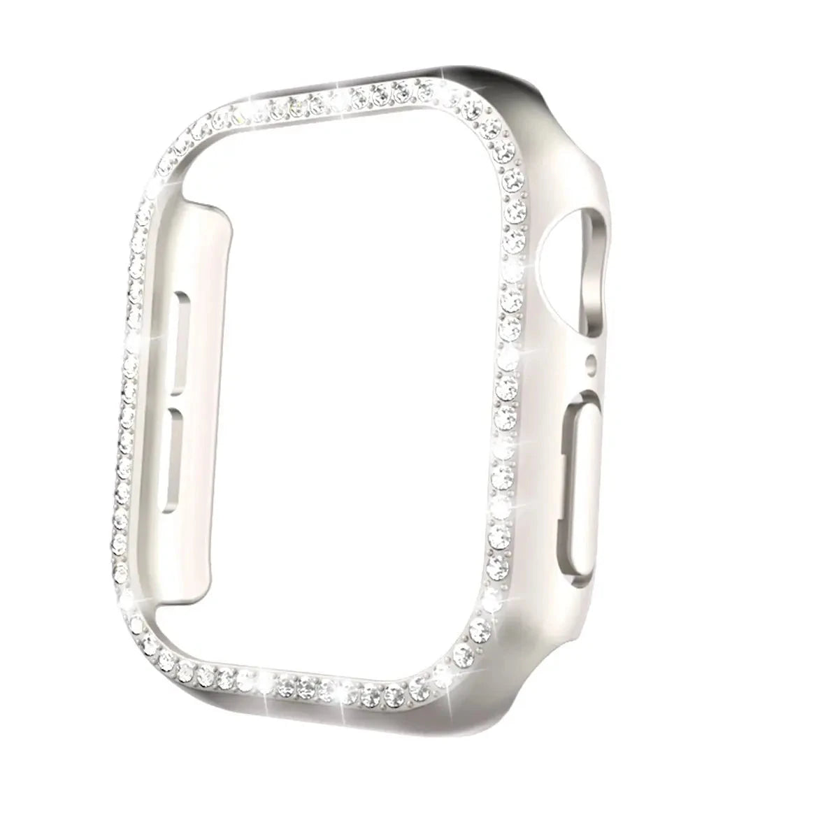 Glass+Diamond Cover For Apple Watch Case 46mm 42mm Bling Bumper Protector for iWatch series 10 46 42 mm WatchCase Avontic