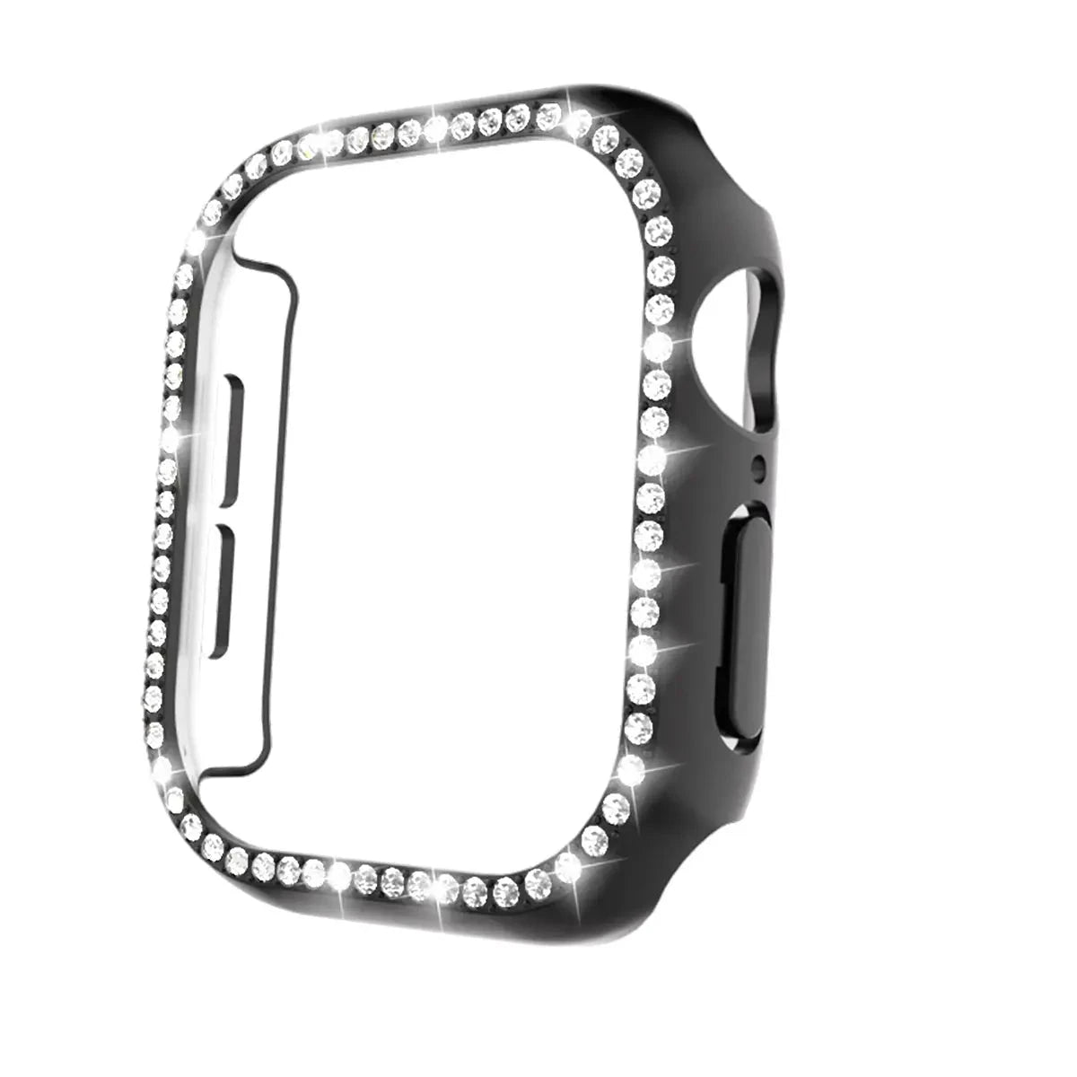 Glass+Diamond Cover For Apple Watch Case 46mm 42mm Bling Bumper Protector for iWatch series 10 46 42 mm WatchCase Avontic