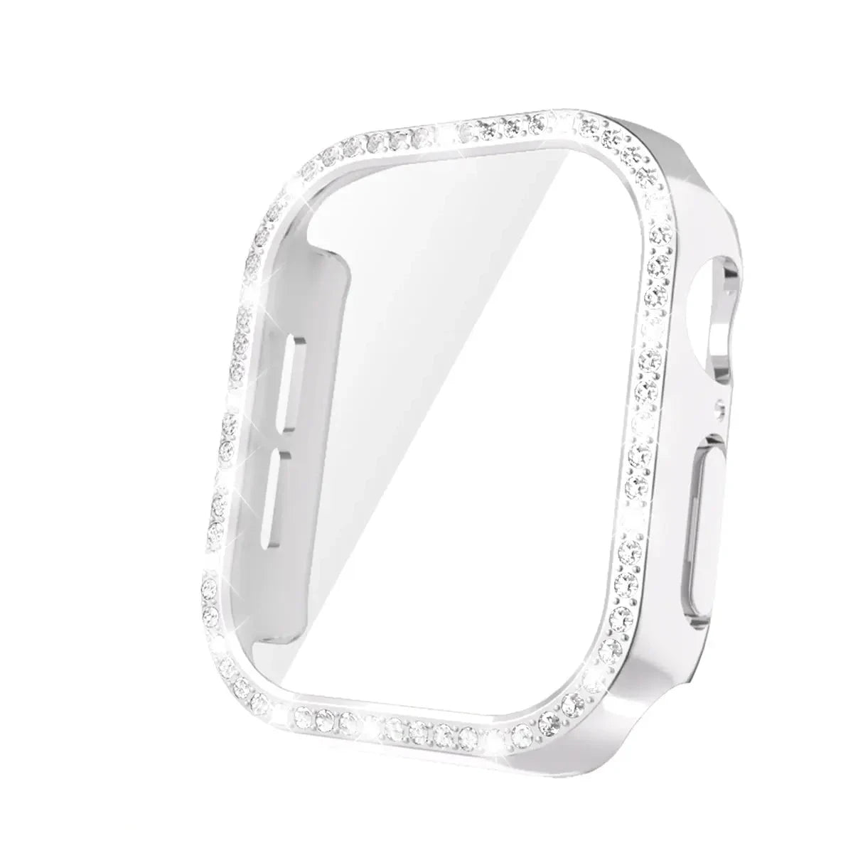 Glass+Diamond Cover For Apple Watch Case 46mm 42mm Bling Bumper Protector for iWatch series 10 46 42 mm WatchCase Avontic