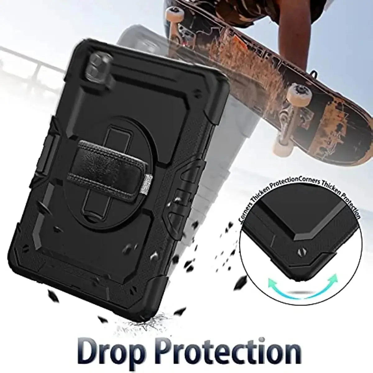 Kickstand Shockproof Case For iPad Pro 11 12.9 M2 2022 2021 2020 Cover iPad 12.9 Pro 3 4 5 6+PET Screen Protector+Shoulder Strap Avontic